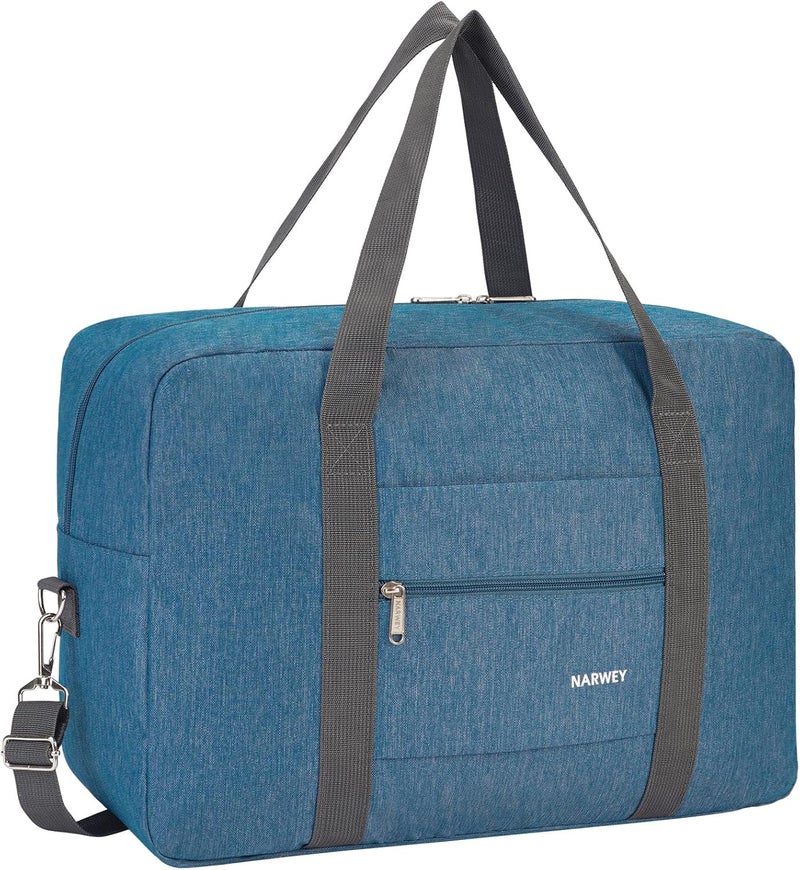 Narwey For Spirit Airlines Personal Item Bag 18x14x8 Foldable Travel Duffel Bag Tote Carry on Luggage Duffle Overnight for Women and Men - Image 1